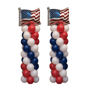 Patriotic Balloon Towers (2-count)
